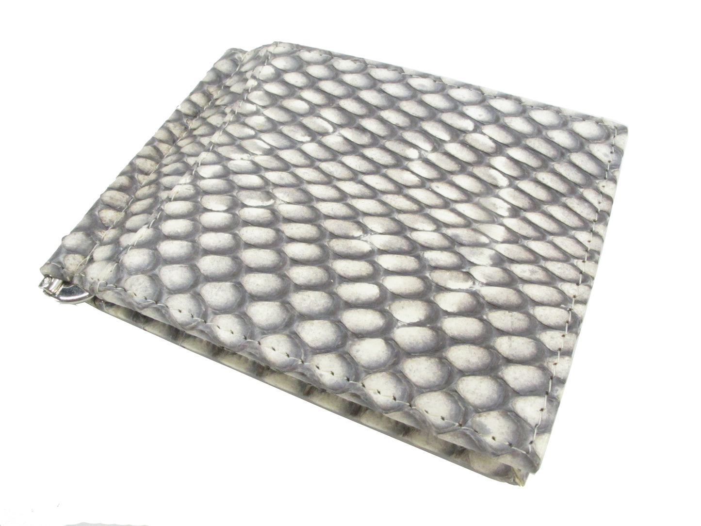Genuine Cobra Snake Skin Leather Money Clip Slim Bifold Wallet