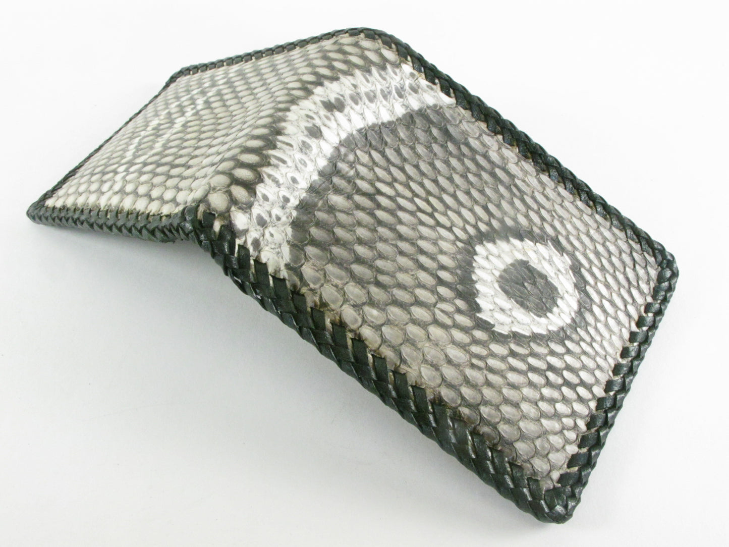 Genuine Cobra Hood Snake Skin Leather Handmade Bifold Wallet