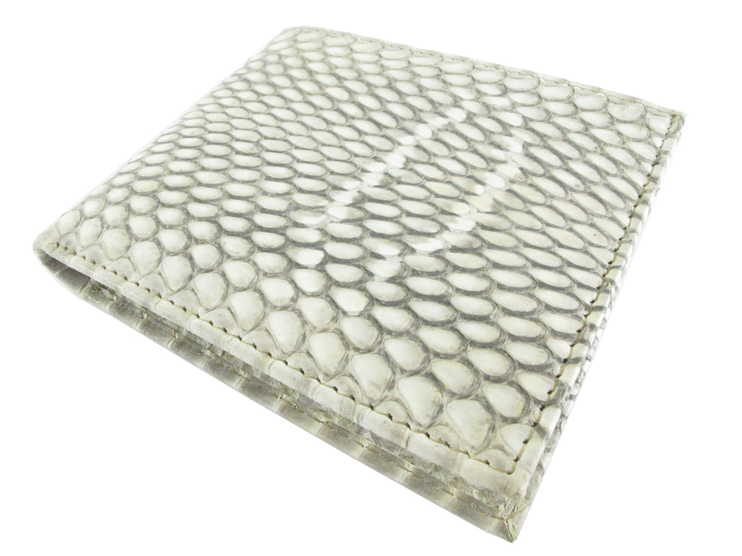Genuine Cobra Snake Skin Leather Slim Bifold Wallet with Cobra Interior