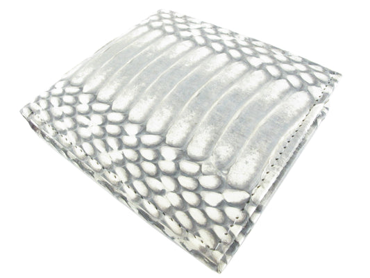 Genuine Cobra Snake Belly Skin Leather Bifold Wallet