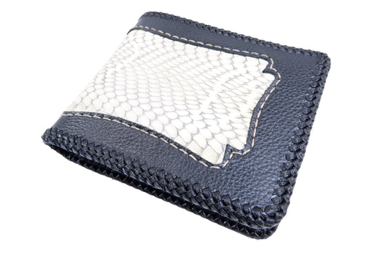 Genuine Cobra Snake Skin Leather Vintage Handmade Bifold Wallet