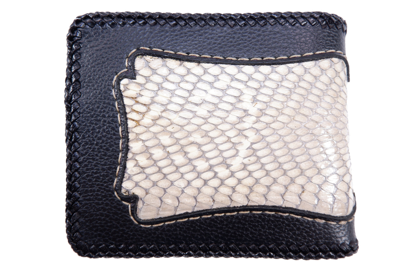 Genuine Cobra Snake Skin Leather Vintage Handmade Bifold Wallet