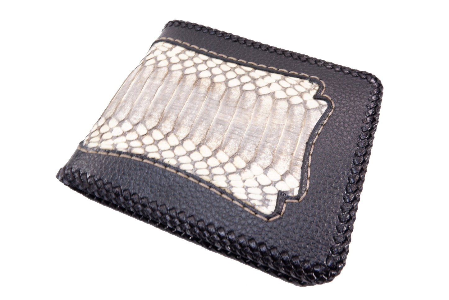 Genuine Cobra Snake Skin Leather Vintage Handmade Bifold Wallet