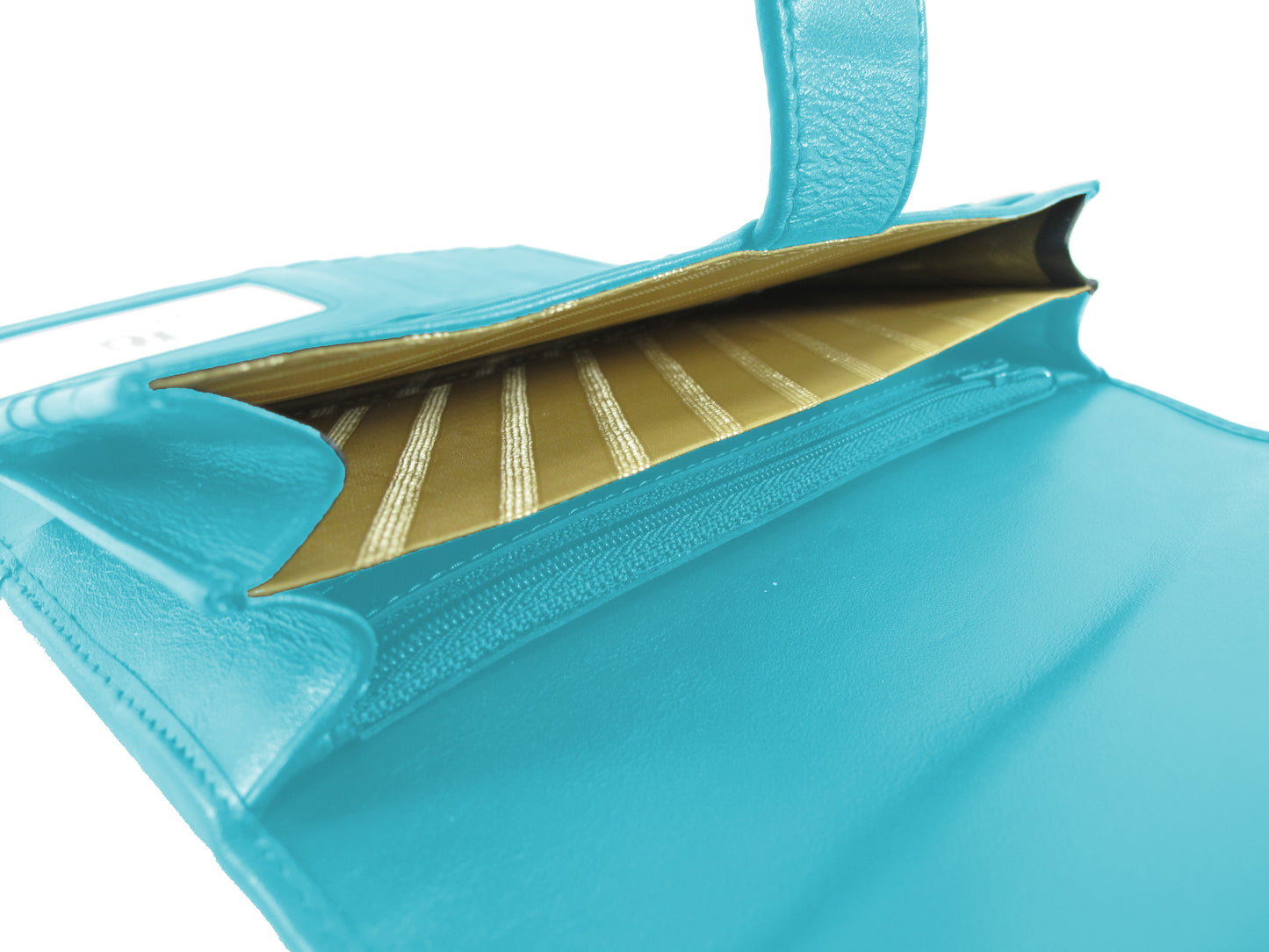 Genuine Polished Stingray Skin Leather Women's Trifold Clutch Wallet Purse