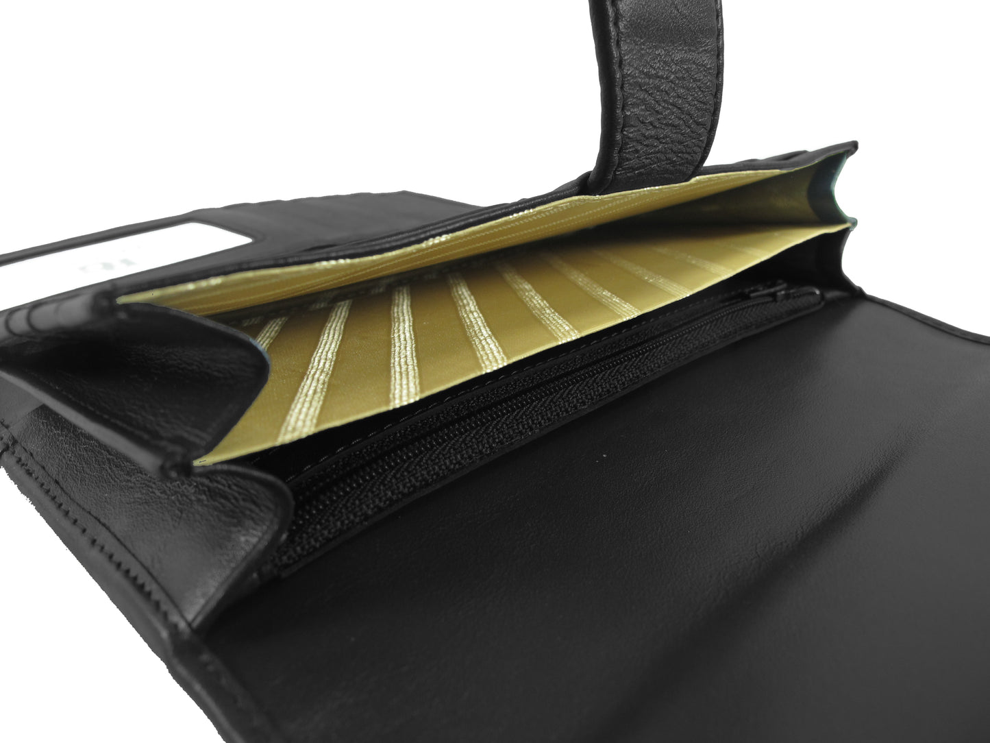 Genuine Row Stingray Skin Leather Women's Trifold Clutch Wallet Purse