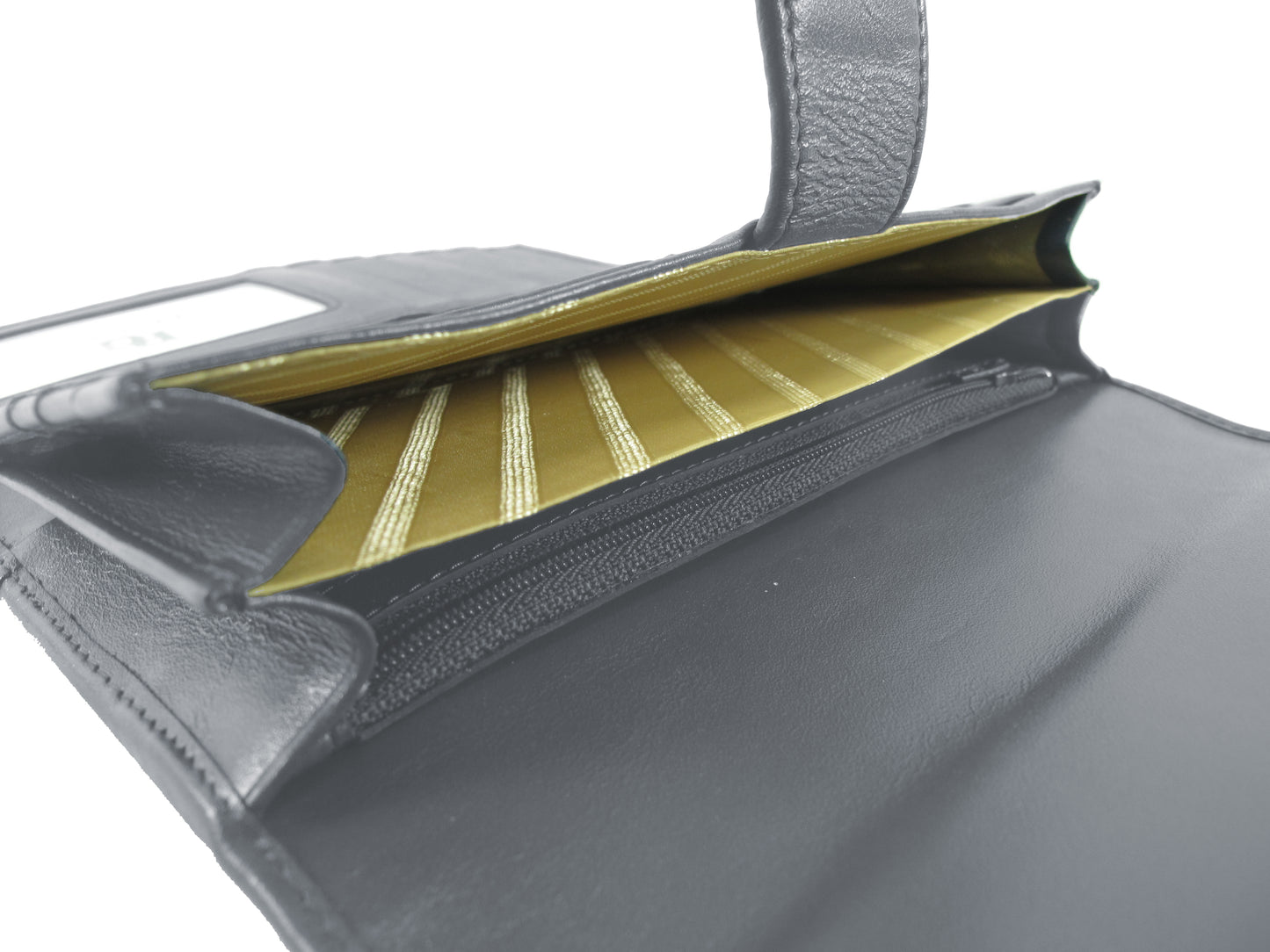 Genuine Polished Stingray Skin Leather Women's Trifold Clutch Wallet Purse