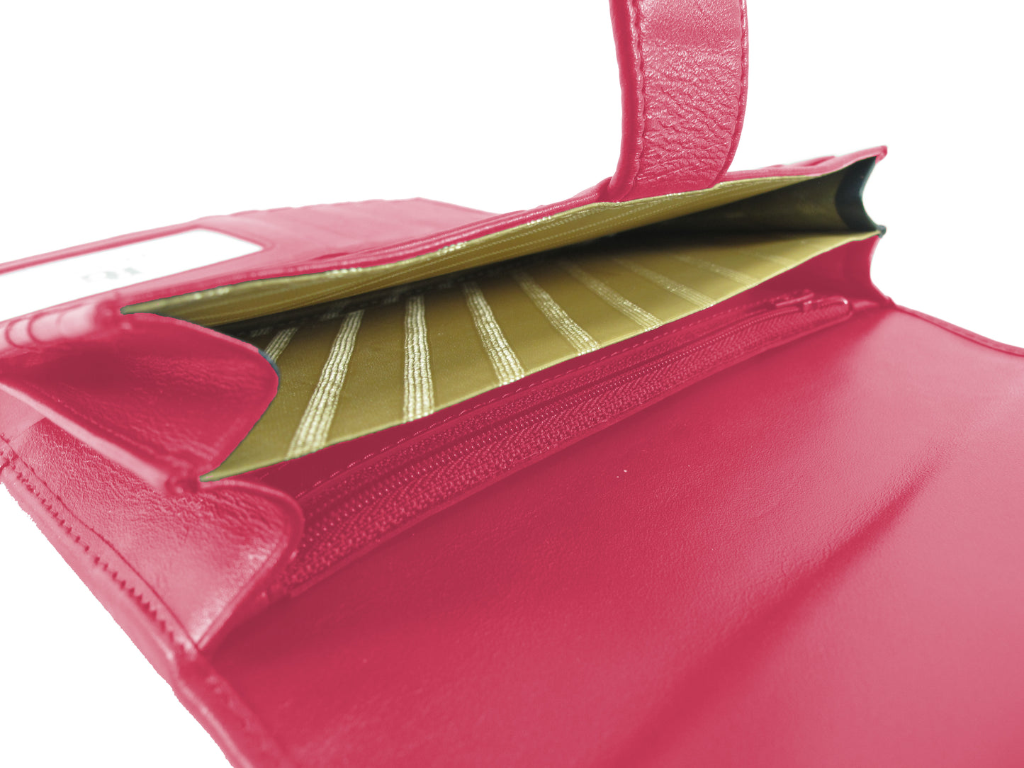 Genuine Caiman Crocodile Hornback Skin Leather Women's Trifold Clutch Wallet Purse