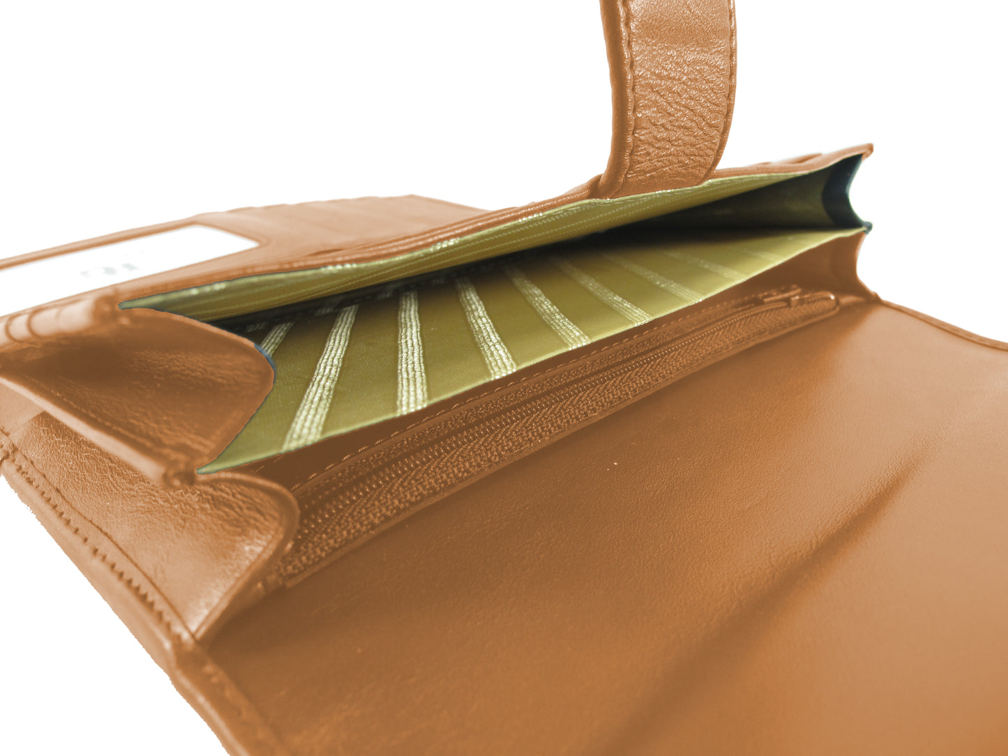 Genuine Caiman Crocodile Backbone Skin Leather Women's Trifold Clutch Wallet Purse