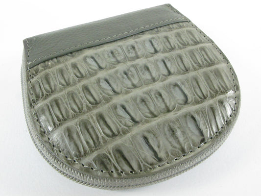 Genuine Caiman Crocodile Skin Leather Women's Zip Wallet Coins Purse