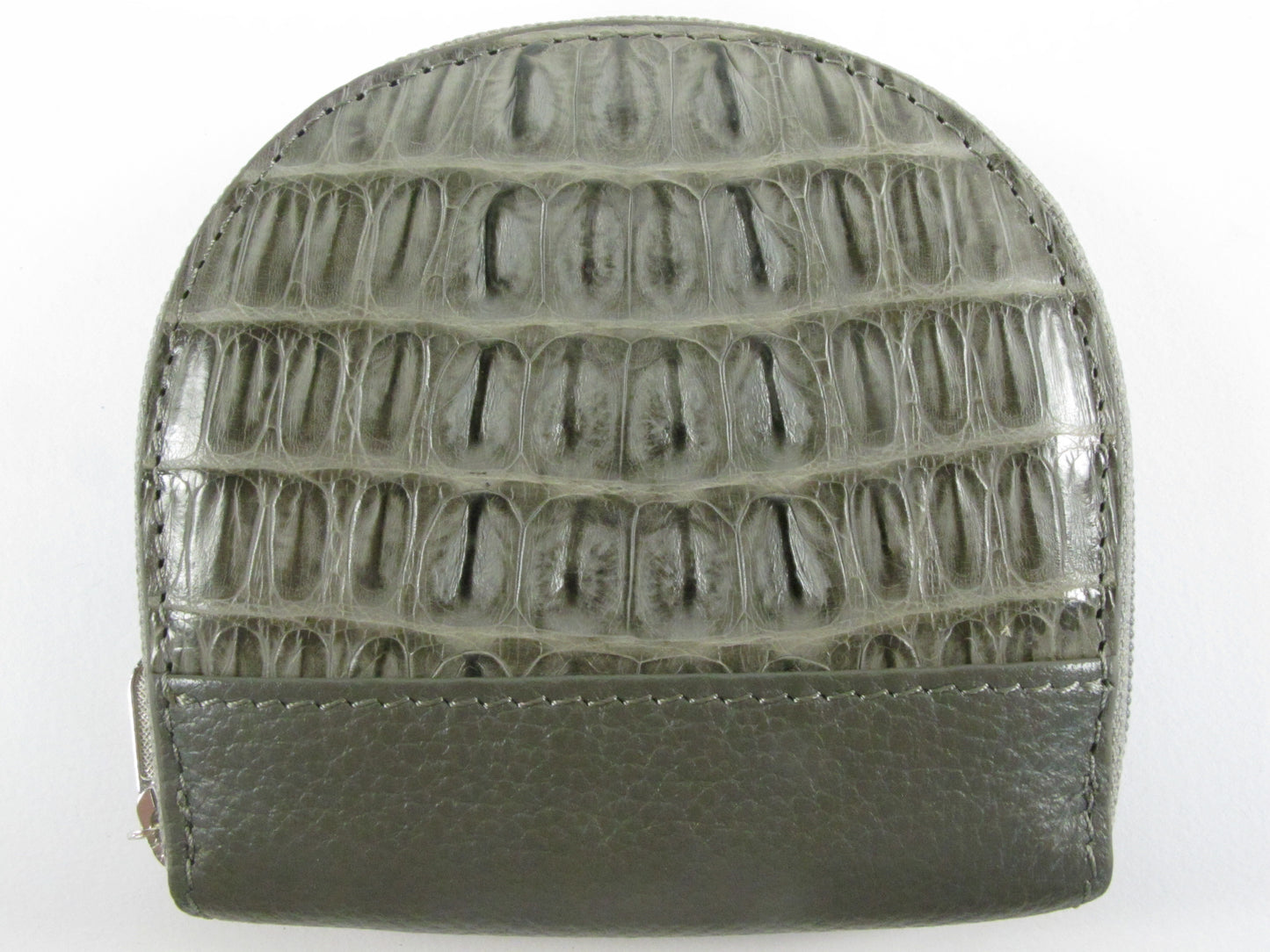 Genuine Caiman Crocodile Skin Leather Women's Zip Wallet Coins Purse