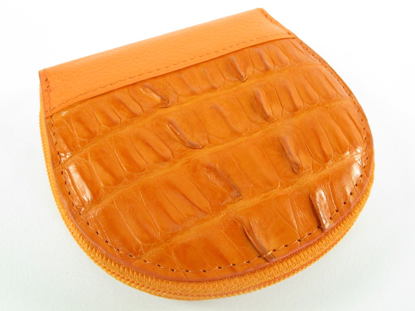 Genuine Caiman Crocodile Skin Leather Women's Zip Wallet Coins Purse