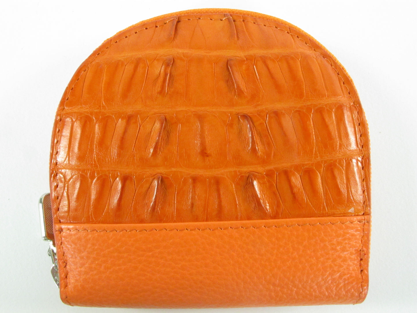 Genuine Caiman Crocodile Skin Leather Women's Zip Wallet Coins Purse