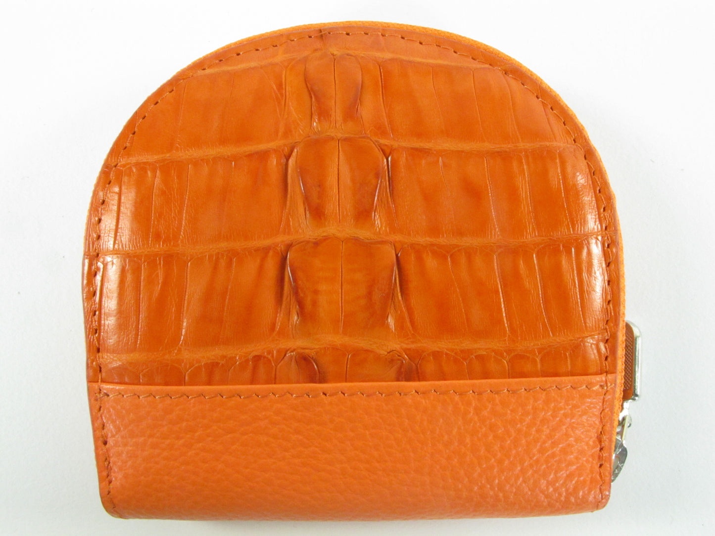 Genuine Caiman Crocodile Skin Leather Women's Zip Wallet Coins Purse