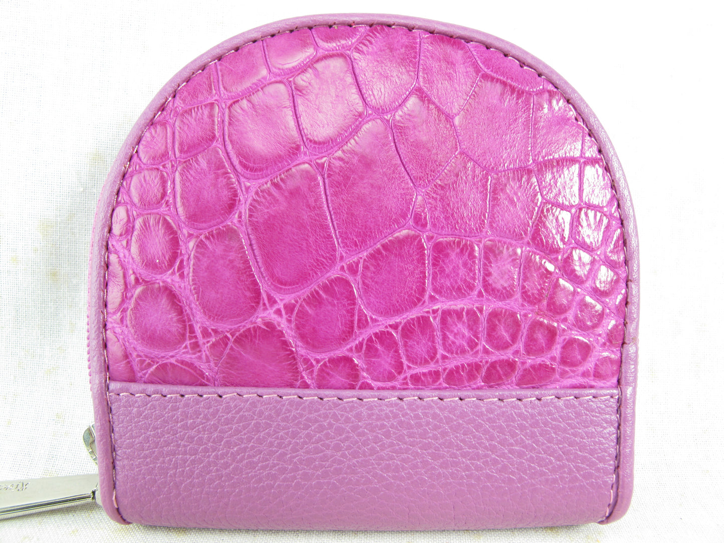 Genuine Caiman Crocodile Skin Leather Women's Zip Wallet Coins Purse