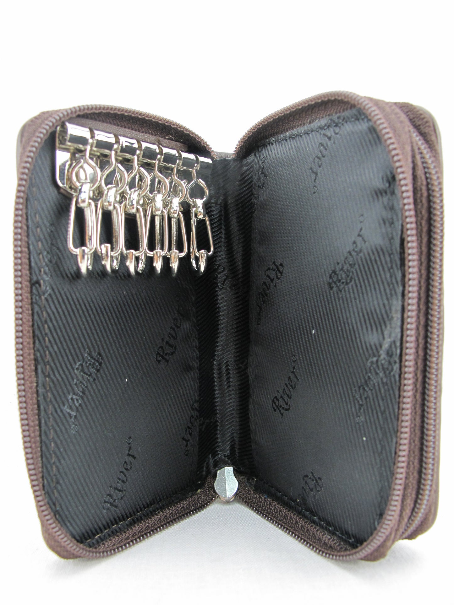 Genuine Caiman Crocodile Tail Skin Leather Zip Coins Purse & Key Holder Wallet