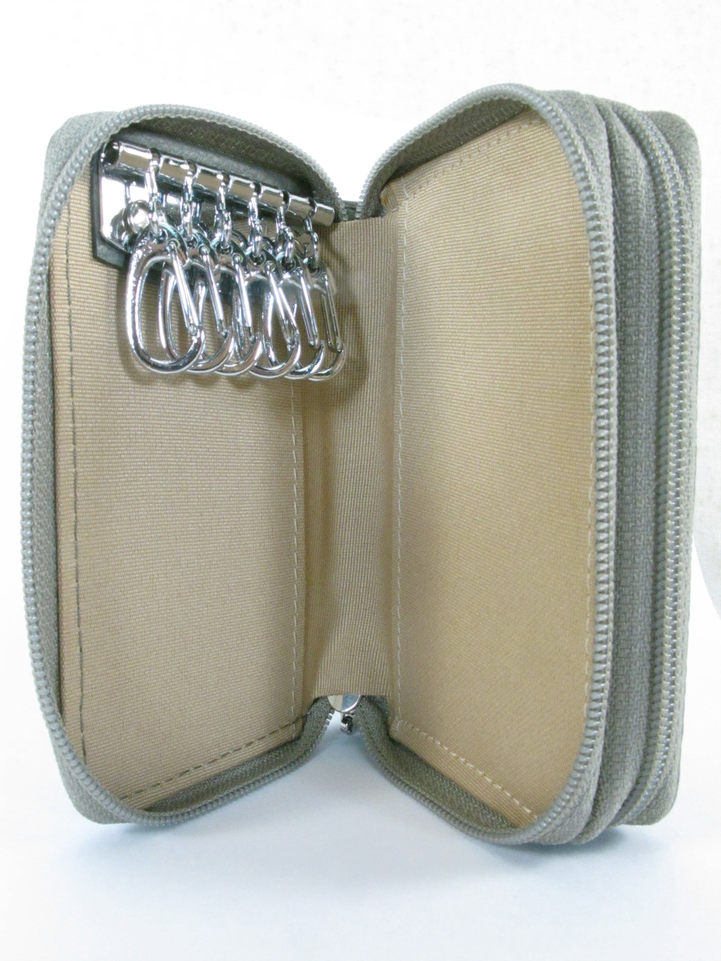 Genuine Caiman Crocodile Tail Skin Leather Zip Coins Purse & Key Holder Wallet