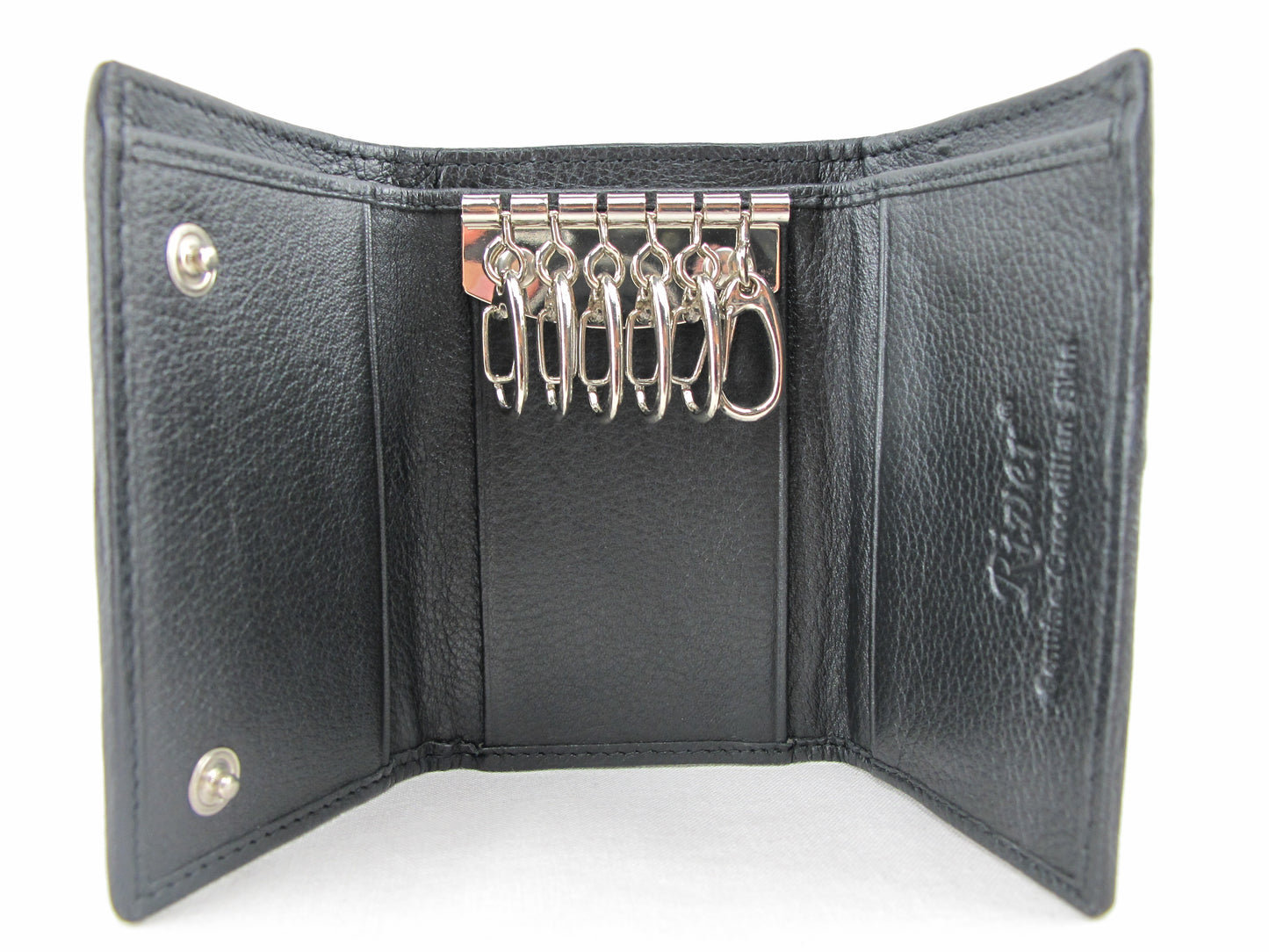 Genuine Caiman Crocodile Skin Leather Trifold Key Holder Wallet