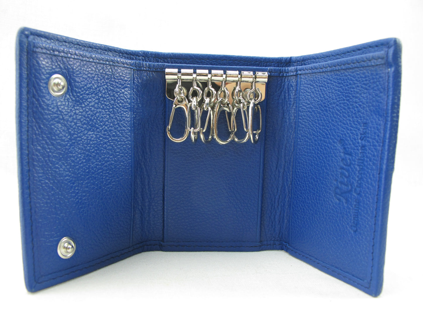 Genuine Caiman Crocodile Skin Leather Trifold Key Holder Wallet