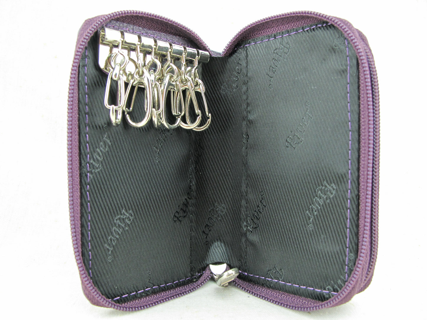 Genuine Caiman Crocodile Tail Skin Leather Zip Coins Purse & Key Holder Wallet