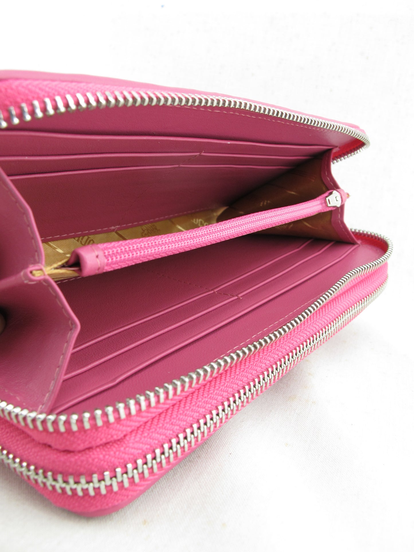 Genuine Caiman Crocodile Hornback Skin Leather Double Zip Around Wrislet Wallet Purse