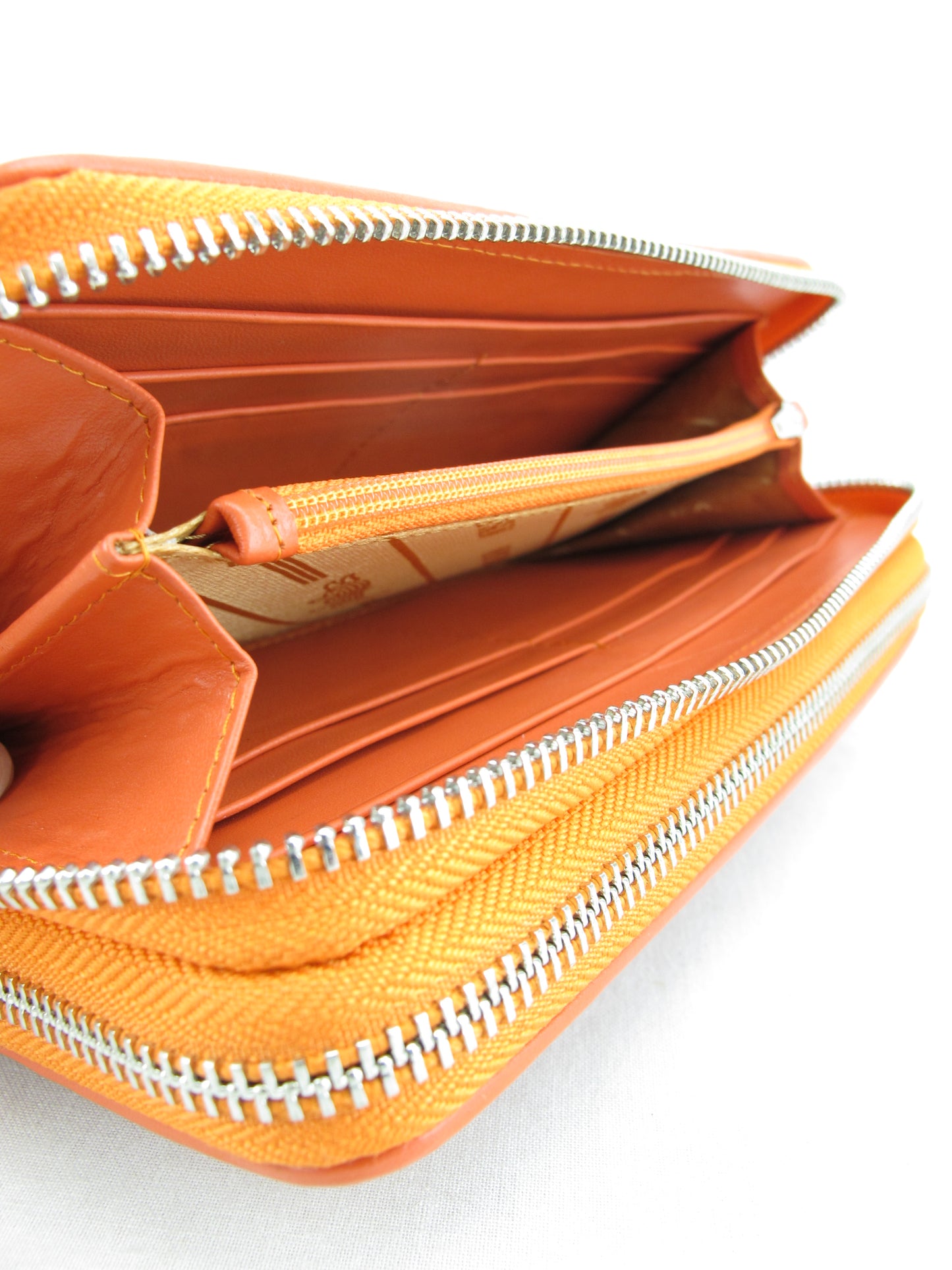 Genuine Caiman Crocodile Hornback Skin Leather Double Zip Around Wrislet Wallet Purse