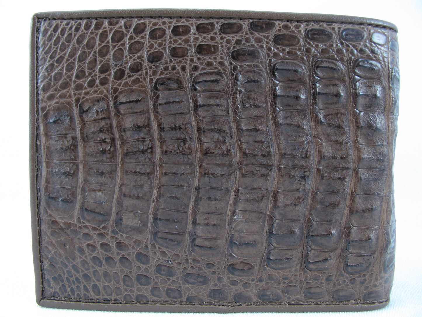 Genuine Caiman Crocodile Hornback Skin Leather Bifold Wallet