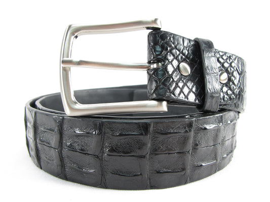 Genuine Crocodile Double Hornback Skin Leather Luxury Casual Men's Belt