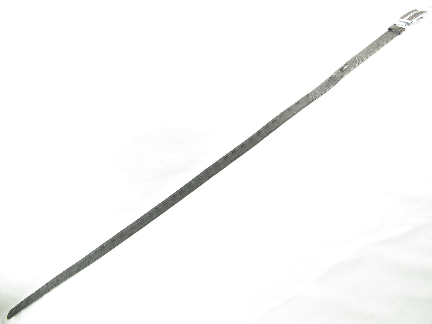 Genuine Crocodile Single Hornback Skin Leather Auto Locking Men's Belt