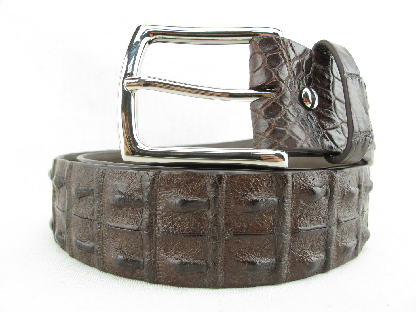 Genuine Crocodile Double Hornback Skin Leather Luxury Casual Men's Belt