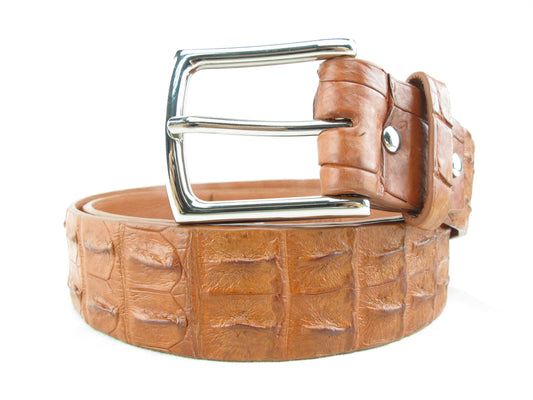 Genuine Crocodile Double Hornback Skin Leather Luxury Casual Men's Belt
