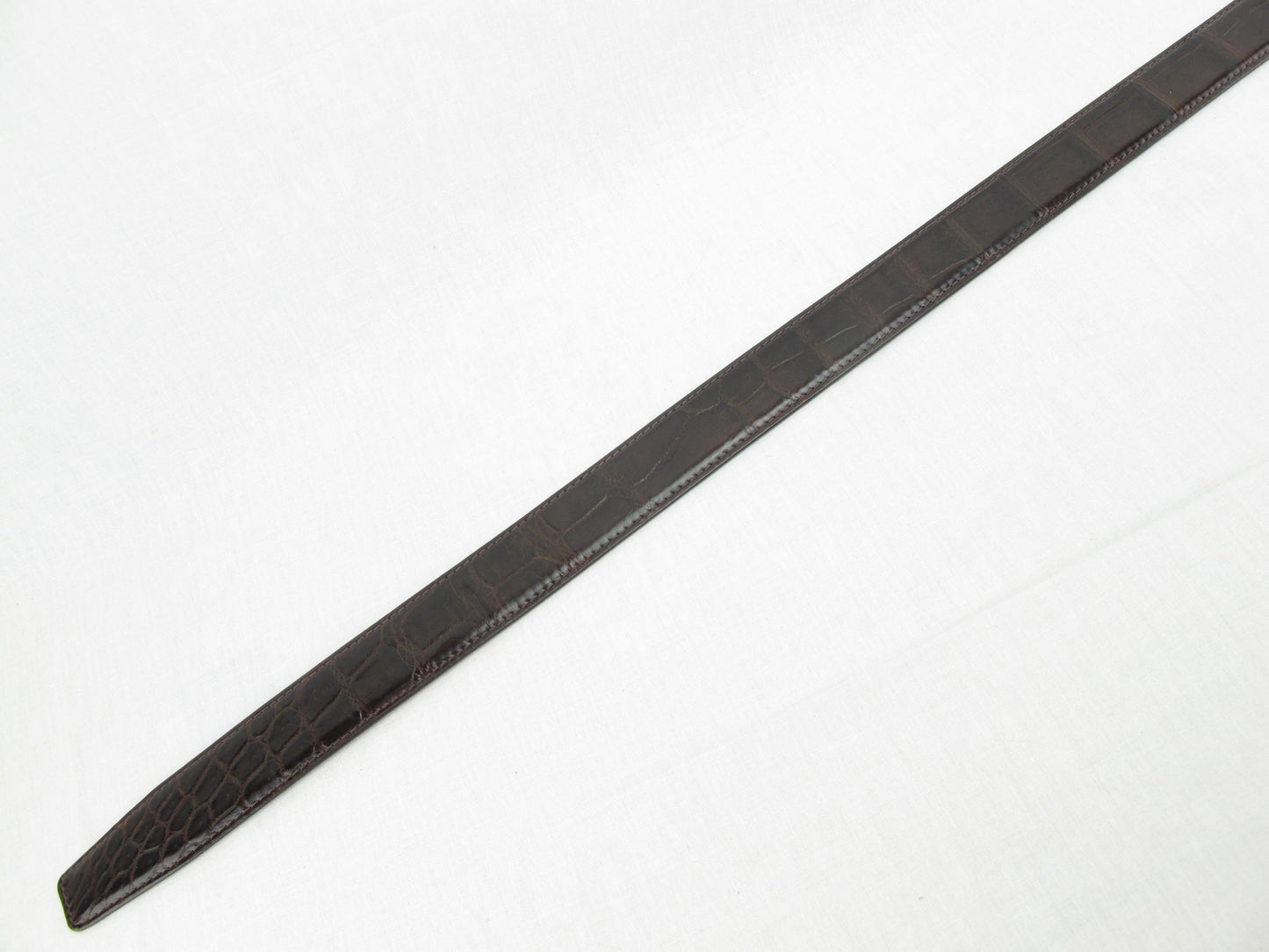 Genuine Crocodile Belly Skin Leather Auto Locking Luxury Men's Belt