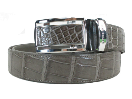 Genuine Crocodile Belly Skin Leather Auto Locking Luxury Men's Belt