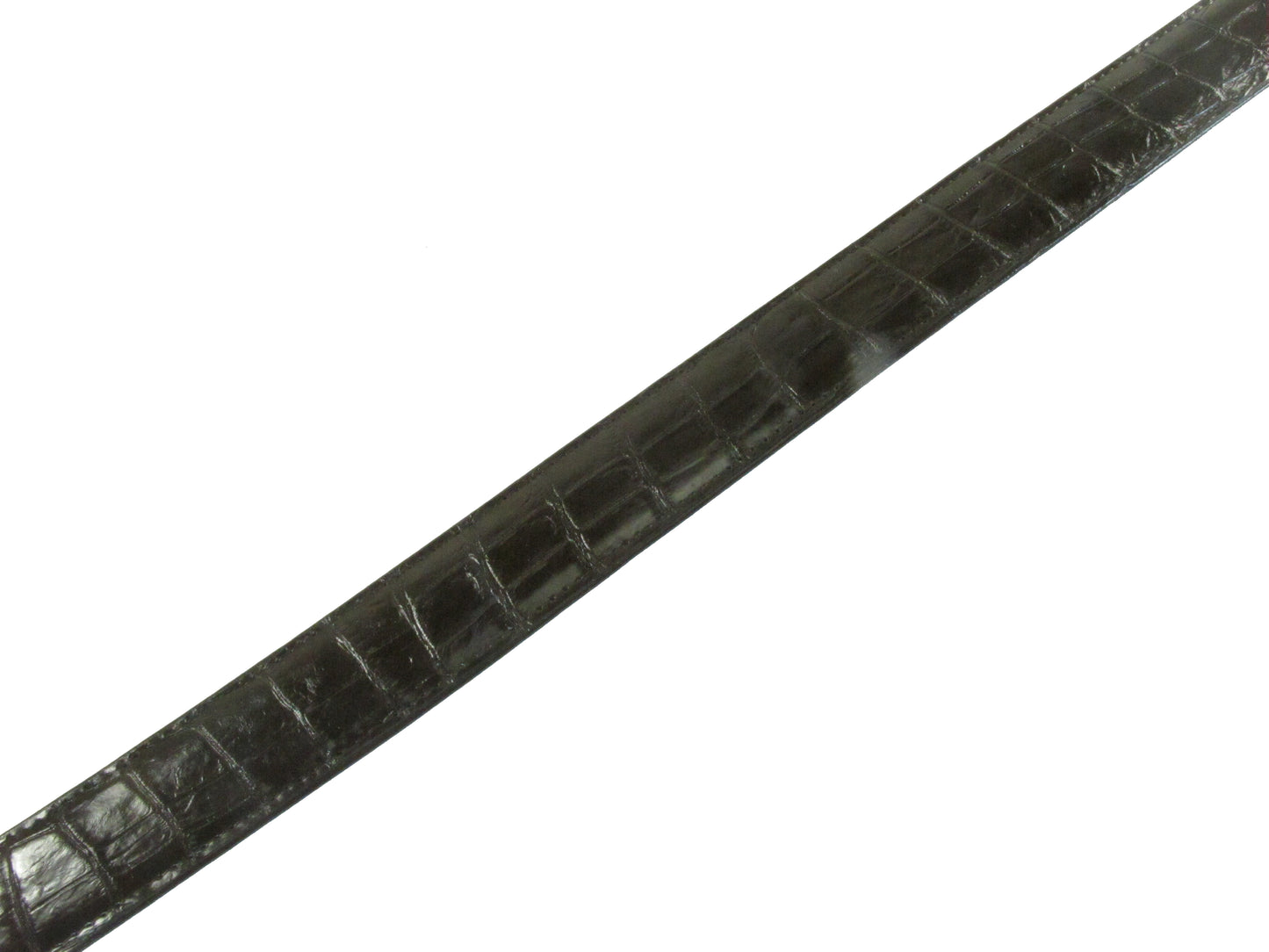 Genuine Crocodile Belly Skin Leather Auto Locking Men's Belt