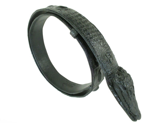 Genuine Crocodile Skin with Head Leather Dress Belt