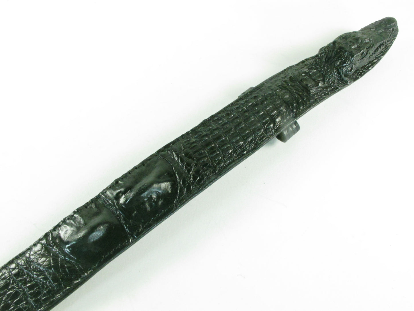 Genuine Crocodile Skin with Head Leather Dress Belt