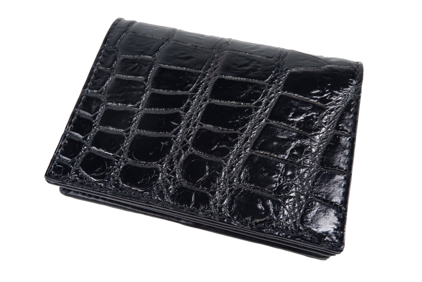 Genuine Crocodile Belly Skin Leather Business & Credit Card Holder Wallet