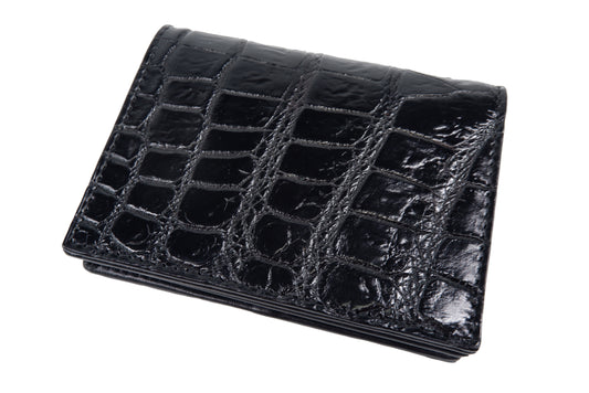 Genuine Crocodile Belly Skin Leather Business & Credit Card Holder Wallet