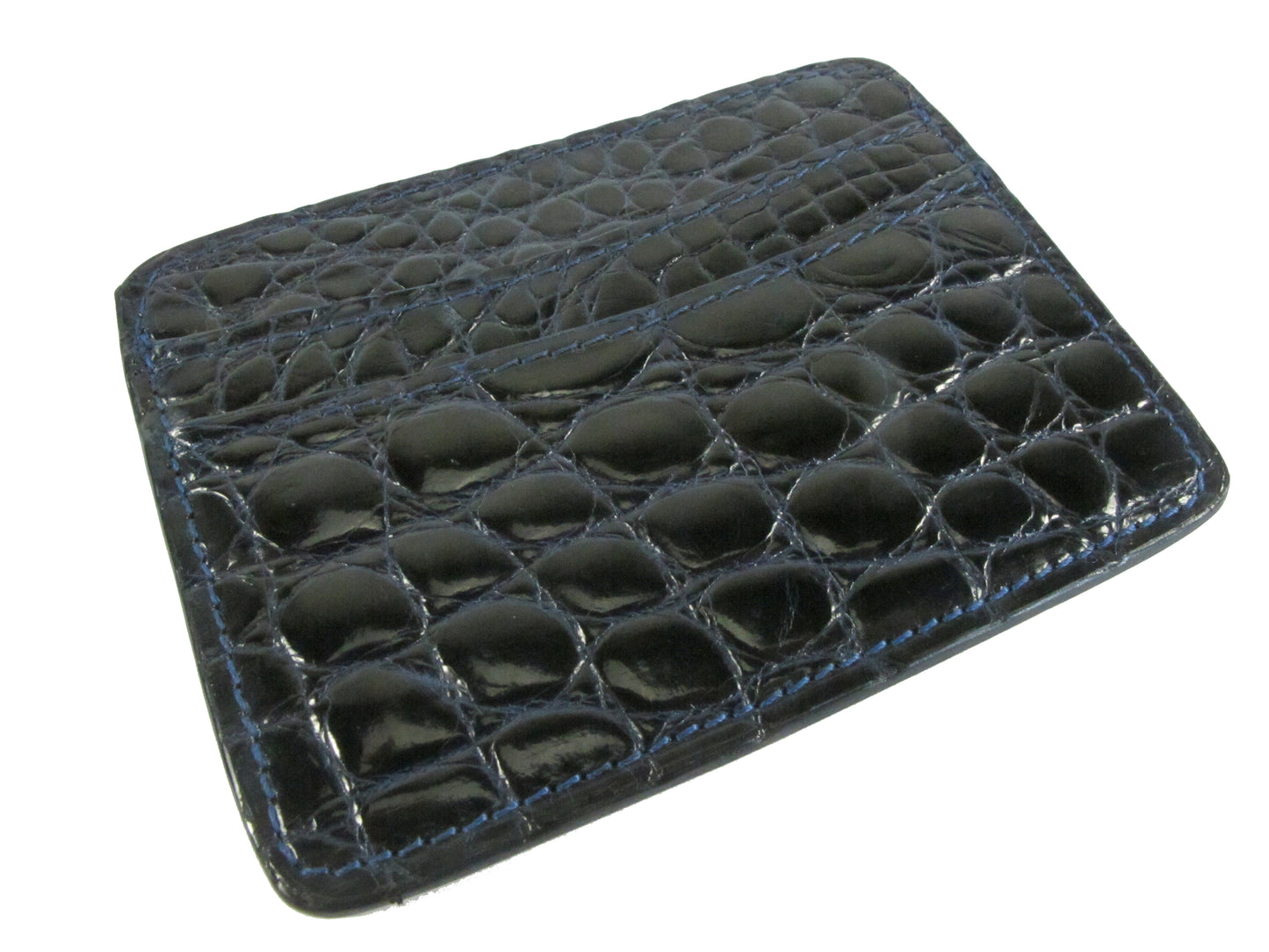 Genuine Crocodile Skin Leather Slim Business & Credit Card Holder Wallet