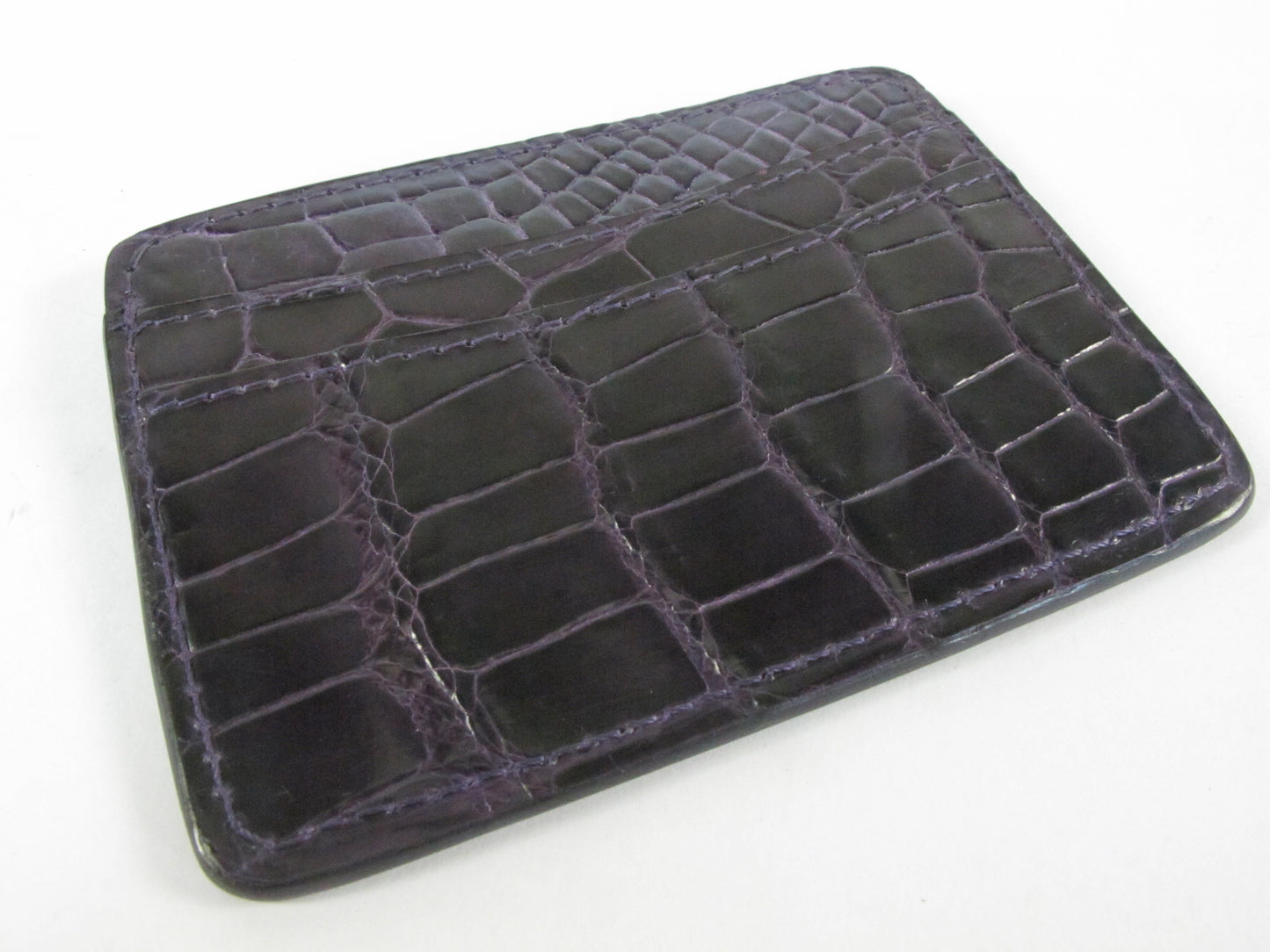 Genuine Crocodile Skin Leather Slim Business & Credit Card Holder Wallet