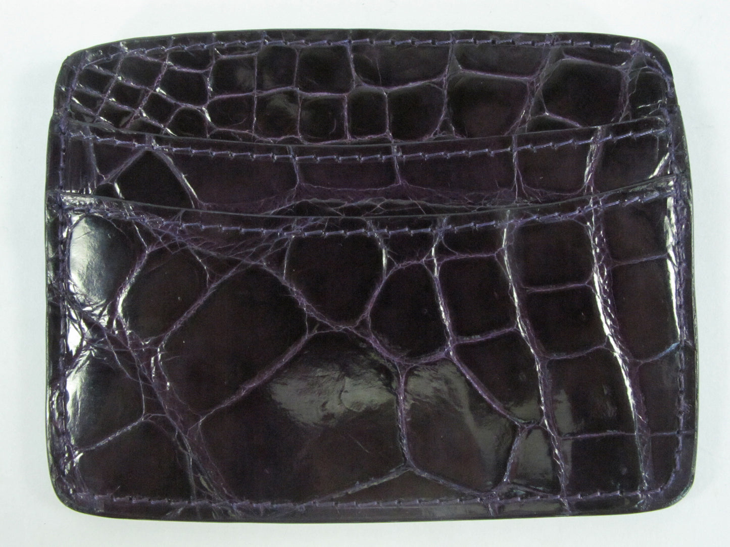 Genuine Crocodile Skin Leather Slim Business & Credit Card Holder Wallet