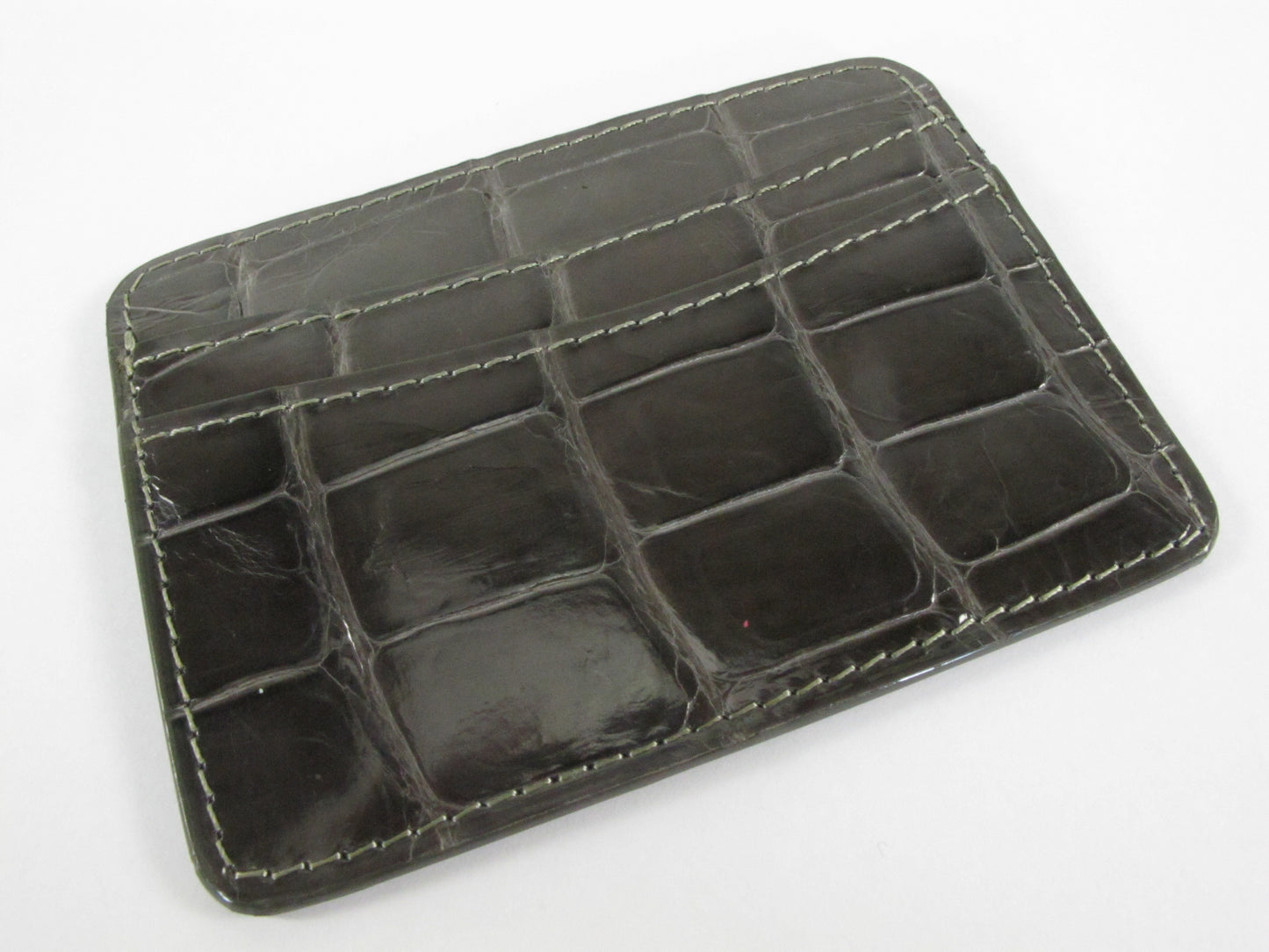 Genuine Crocodile Skin Leather Slim Business & Credit Card Holder Wallet