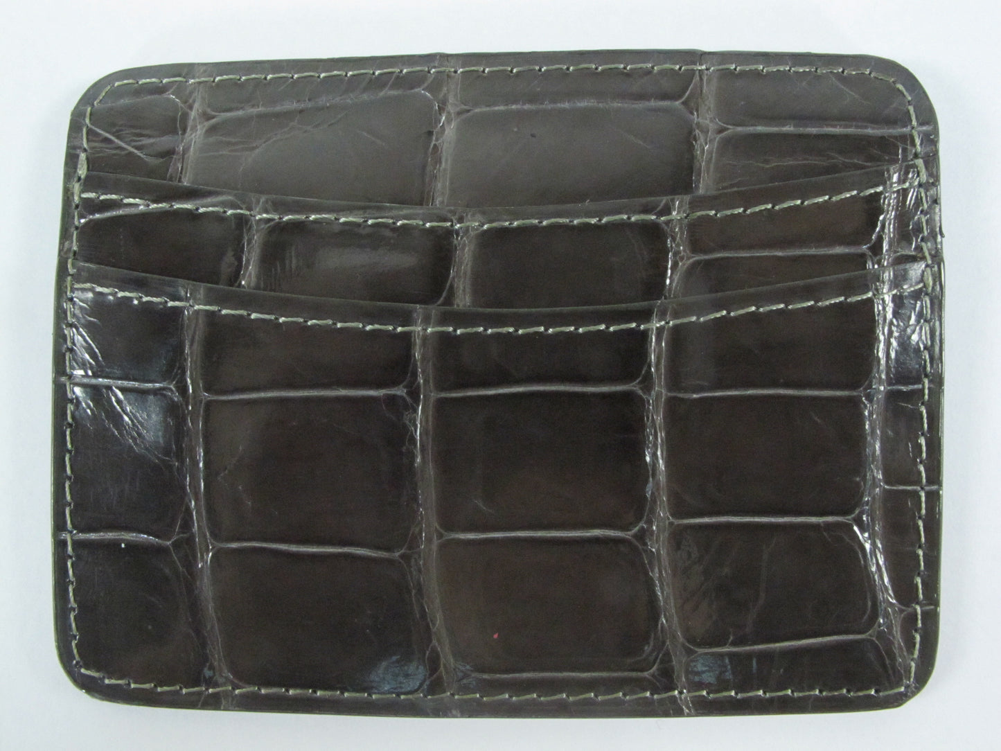 Genuine Crocodile Skin Leather Slim Business & Credit Card Holder Wallet