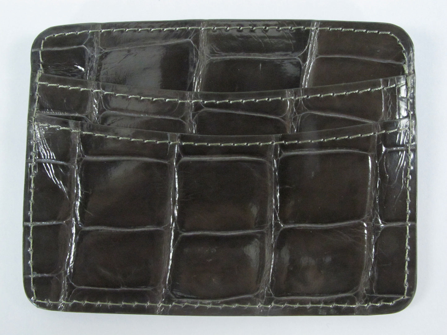 Genuine Crocodile Skin Leather Slim Business & Credit Card Holder Wallet