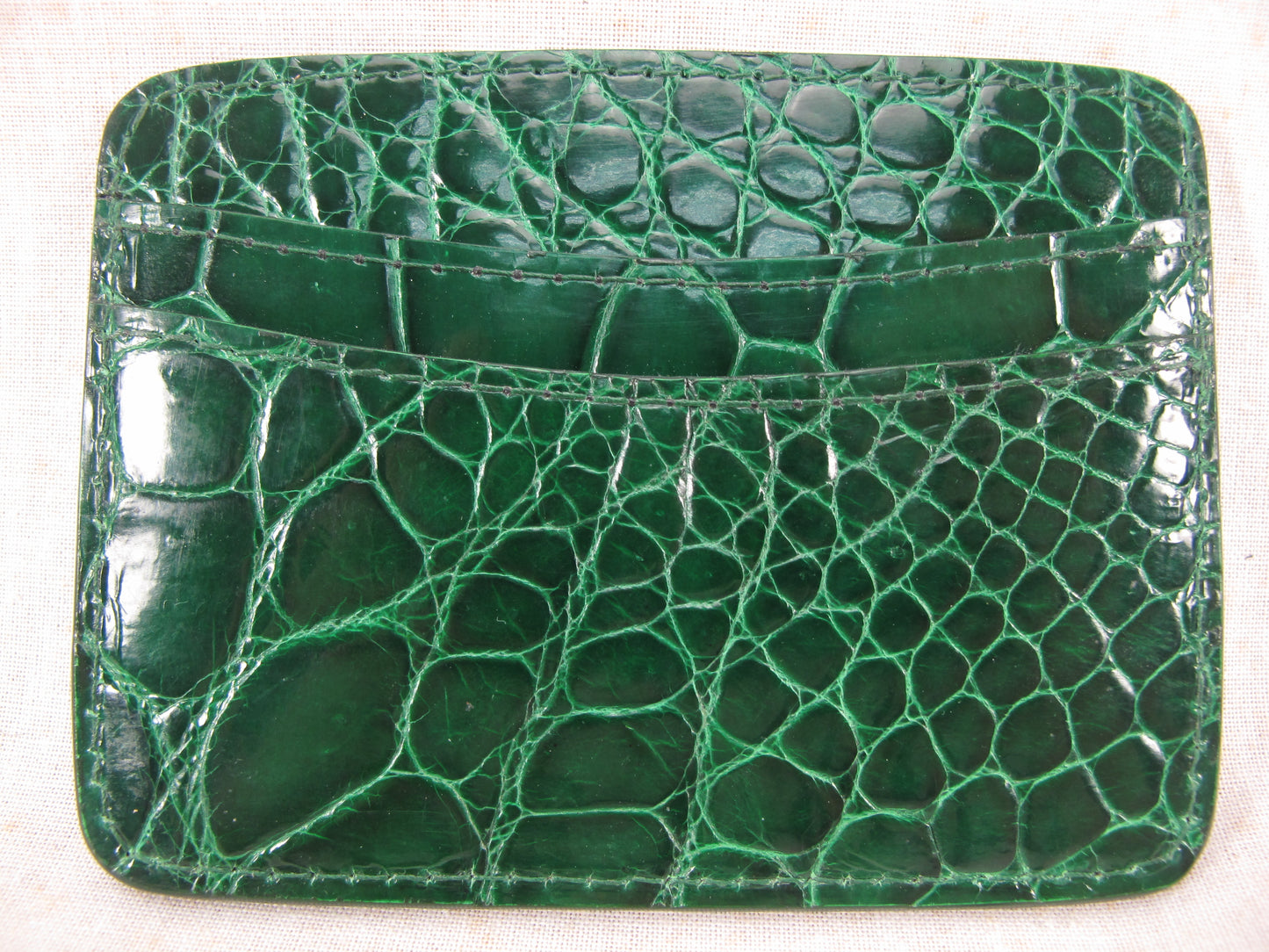Genuine Crocodile Skin Leather Slim Business & Credit Card Holder Wallet