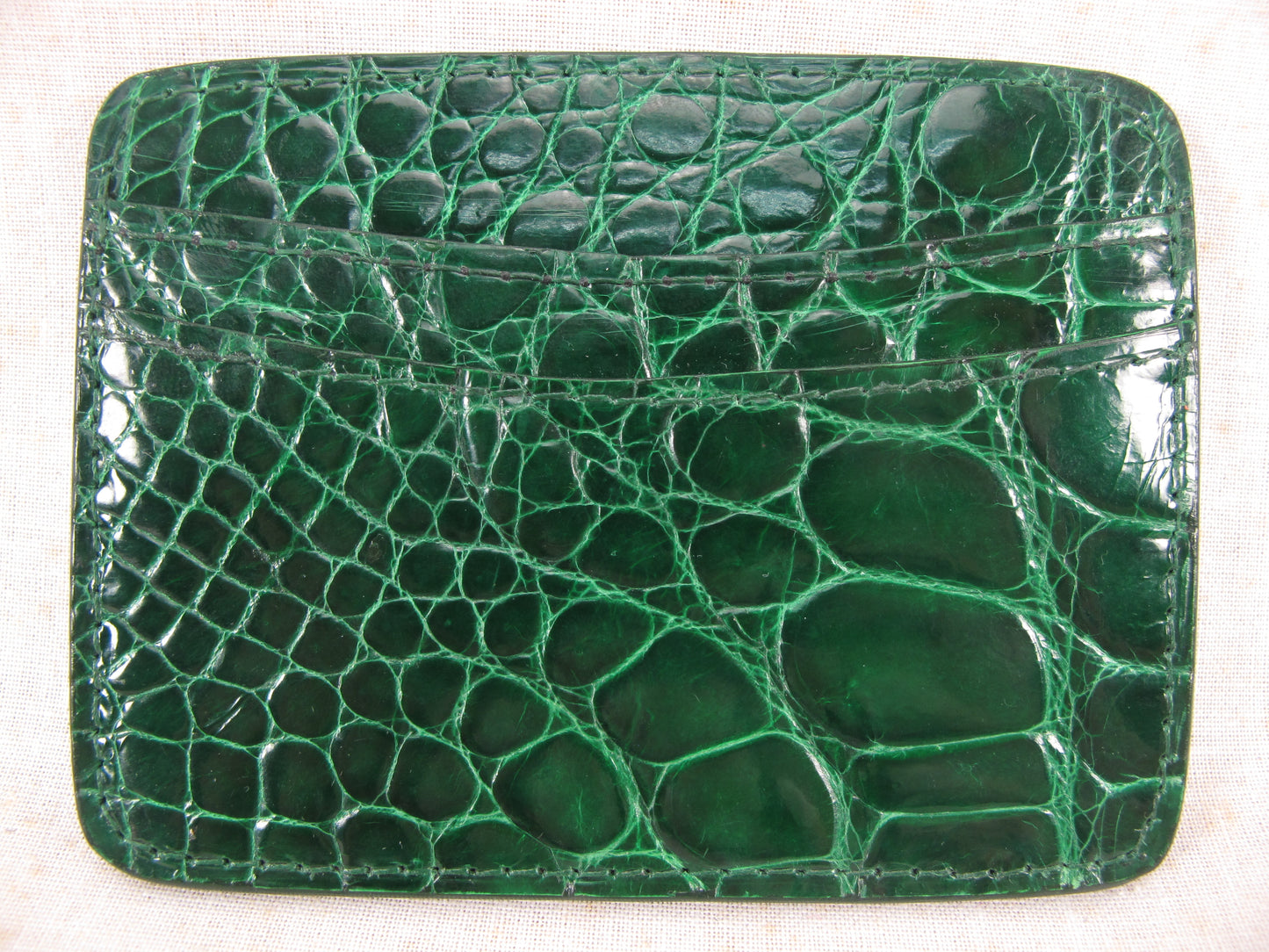 Genuine Crocodile Skin Leather Slim Business & Credit Card Holder Wallet