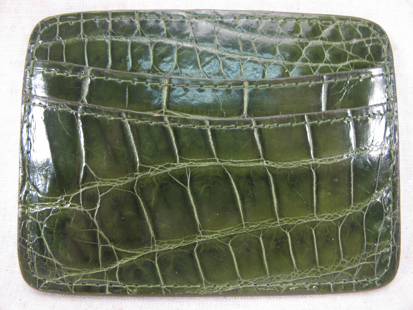 Genuine Crocodile Skin Leather Slim Business & Credit Card Holder Wallet