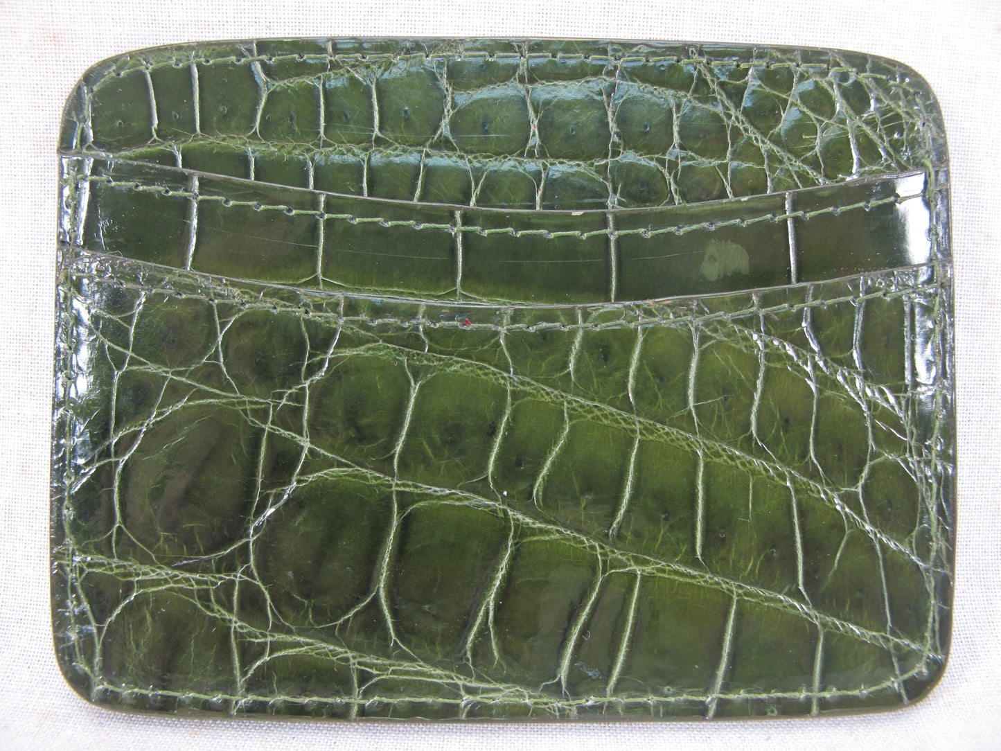 Genuine Crocodile Skin Leather Slim Business & Credit Card Holder Wallet