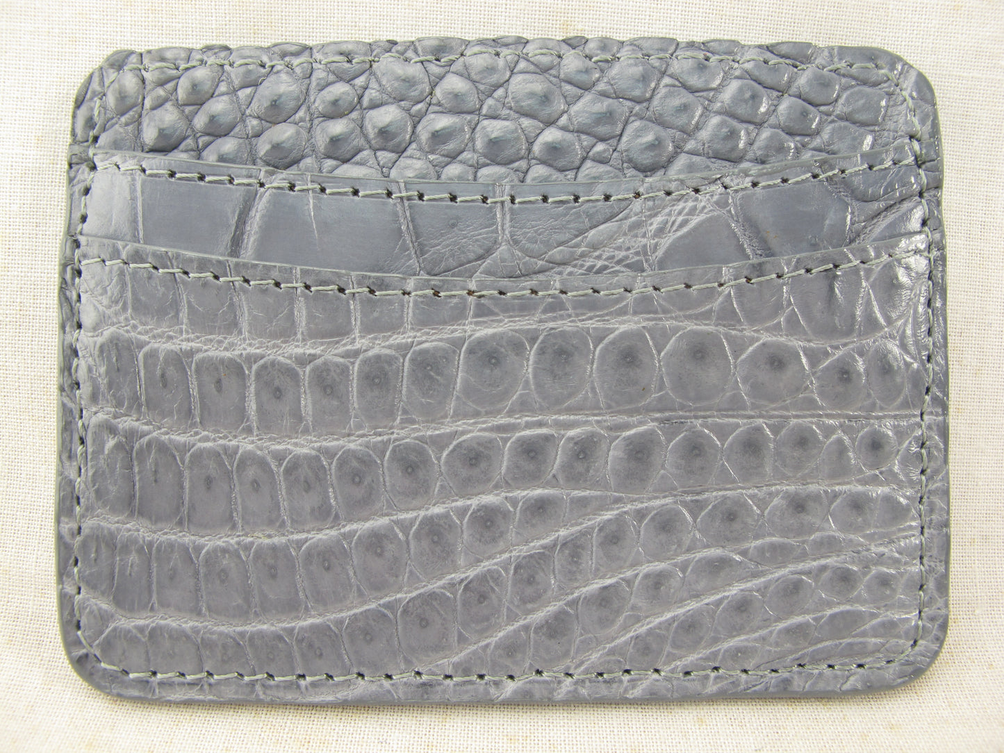 Genuine Crocodile Skin Leather Slim Business & Credit Card Holder Wallet