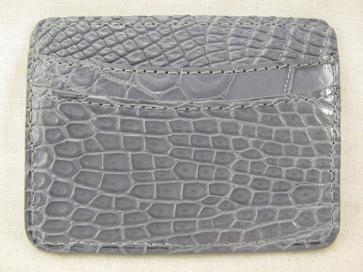 Genuine Crocodile Skin Leather Slim Business & Credit Card Holder Wallet
