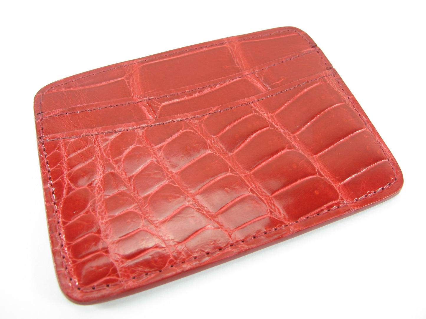 Genuine Crocodile Skin Leather Slim Business & Credit Card Holder Wallet